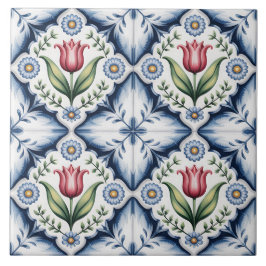 Blue Dutch Delft Pattern 