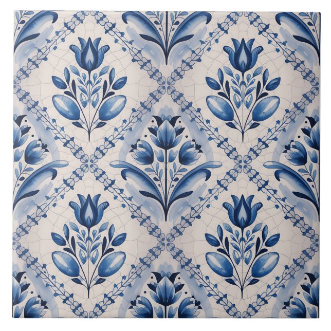 Blue Dutch Delft Pattern  (Frente)