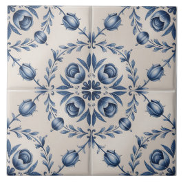 Blue Dutch Delft Pattern 