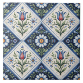 Blue Dutch Delft Pattern 