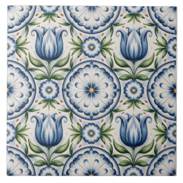Blue Dutch Delft Pattern 