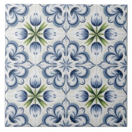 Blue Dutch Delft Pattern 