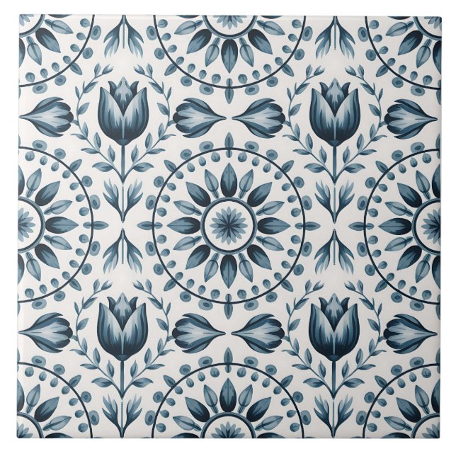 Blue Dutch Delft Pattern  (Frente)