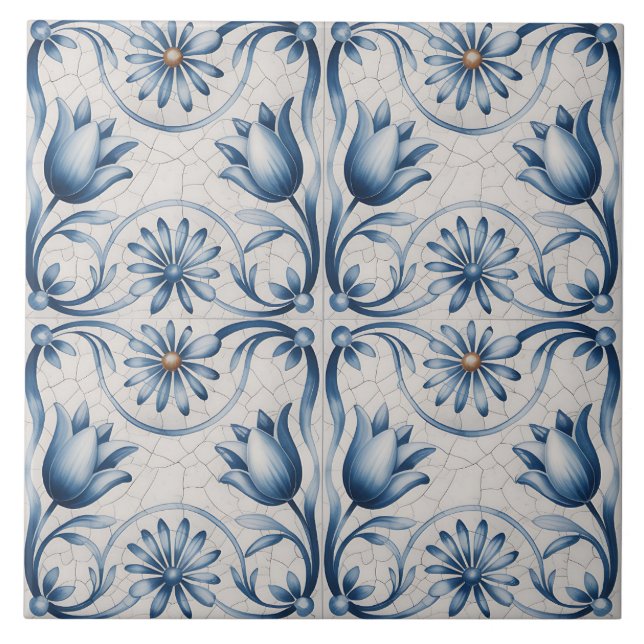Blue Dutch Delft Pattern  (Frente)