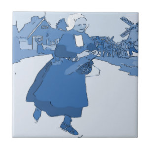 Blue Dutch Girl Skating