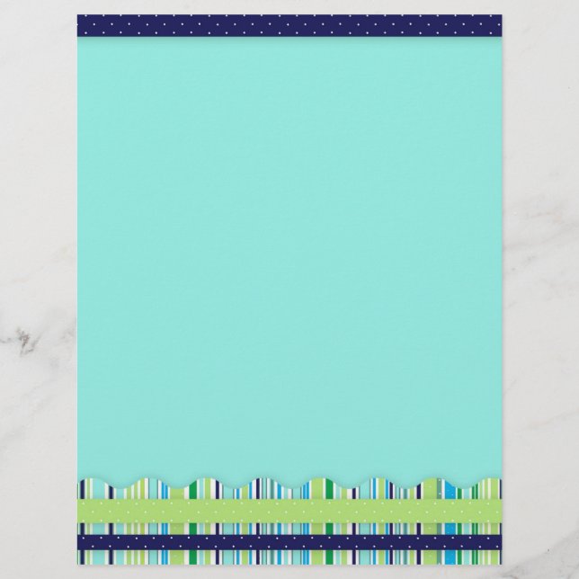 Blue e Green Candy Strike Letterhead (Frente)