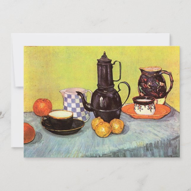 Blue Enamel Coffeepot por Vincent van Gogh (Frente)