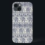 Blue Ethnic Elephant Pattern<br><div class="desc">Ethnic elephant seamless pattern can be used as a greeting card © and ® Bigstock® - All Rights Reserved.</div>