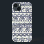 Blue Ethnic Elephant Pattern<br><div class="desc">Ethnic elephant seamless pattern can be used as a greeting card © and ® Bigstock® - All Rights Reserved.</div>