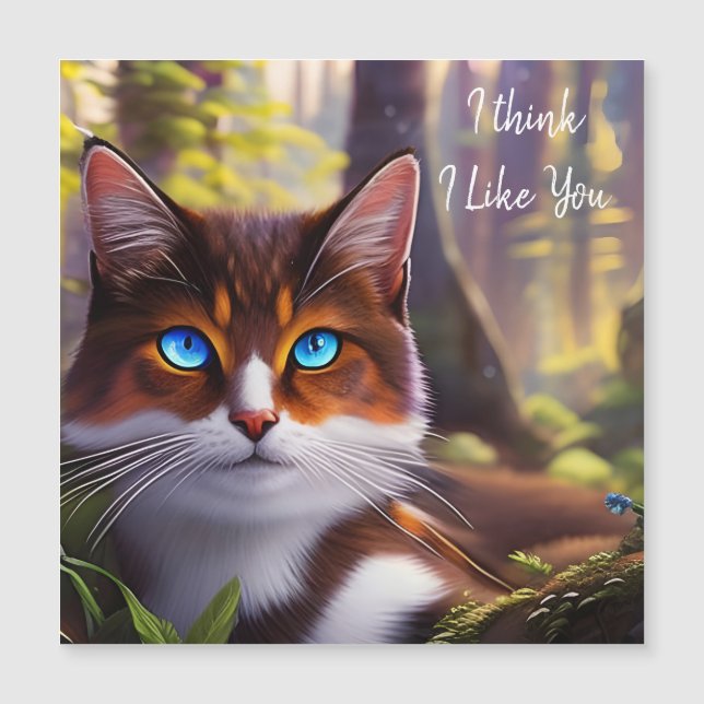 Blue Eyed Cat in the Woods *personalize* (Frente)