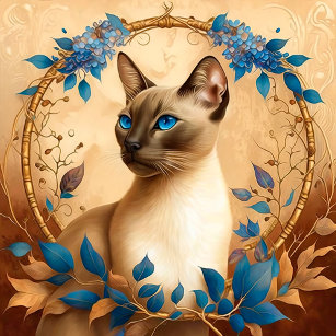 Blue Eyed Siamese Cat Jigsen Quebra-cabeça