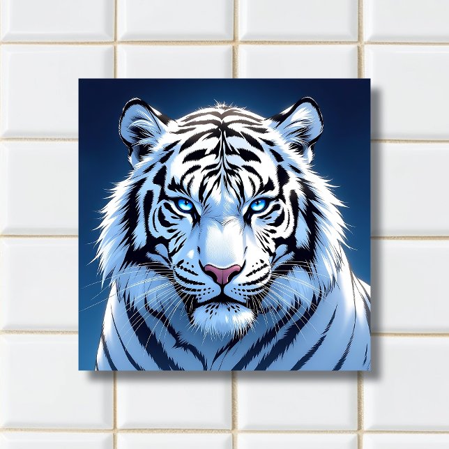 Blue eyed White Tiger Ai Art (Criador carregado)