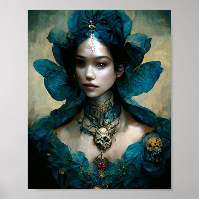 Blue Fairy Fantasy Art Poster (Frente)
