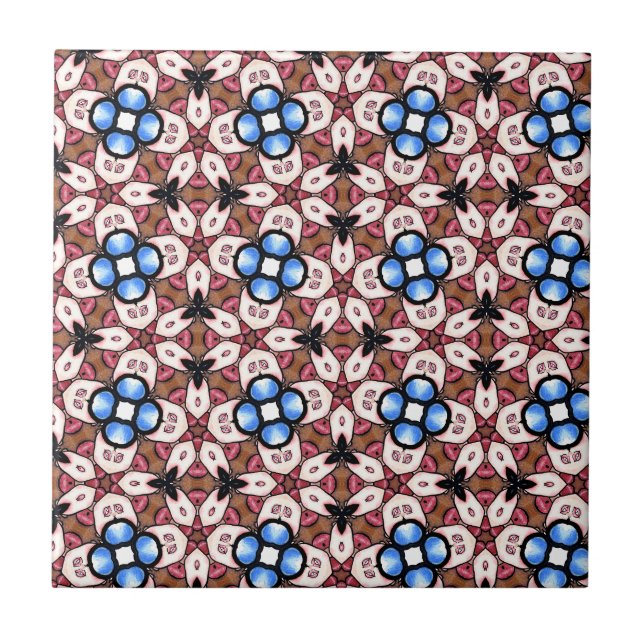 Blue Floral Pink and Brown  (Frente)