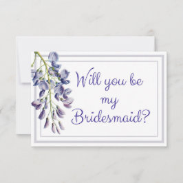 Blue Floral, você será meu cartão de dama de honra