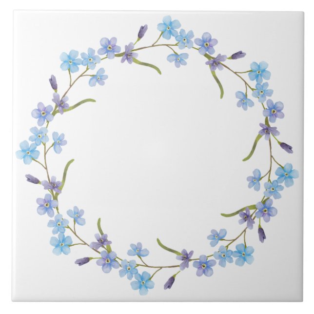 Blue Floral Wreath (Frente)