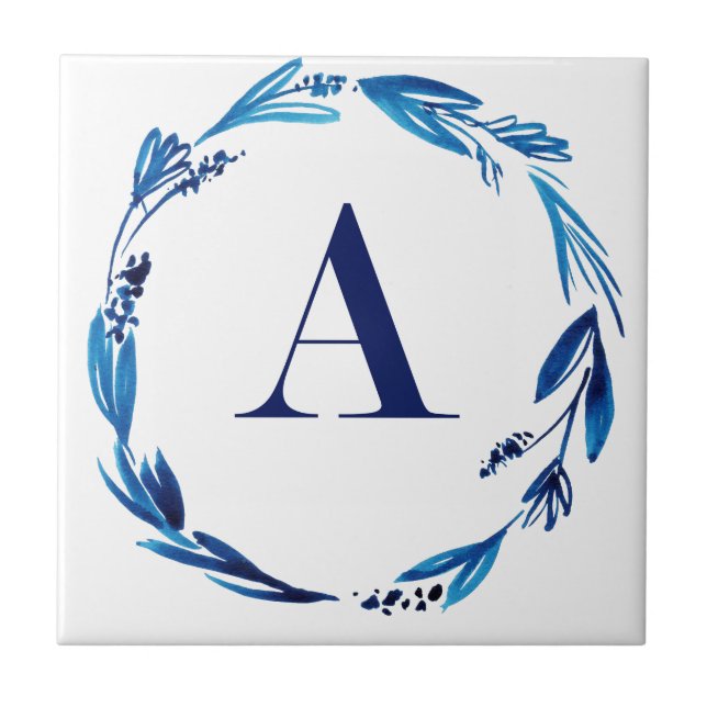 Blue Floral Wreath 'A' (Frente)