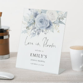 Blue Florals Love in Bloom Welcome Chá de panela