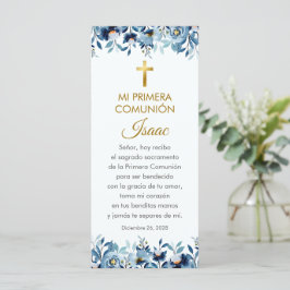 Blue Flowers First Communmark em espanhol