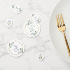 Blue Flowers, White Flowers, Greenery, Birthday