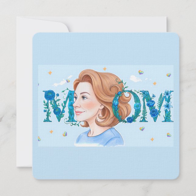 Blue Flowery Mom (Frente)