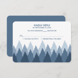 Blue Forest Range Woodland Weding RSVP