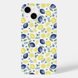 Blue French Country Lemon Pattern