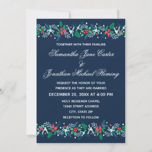 Blue Garland - Convite para casamento