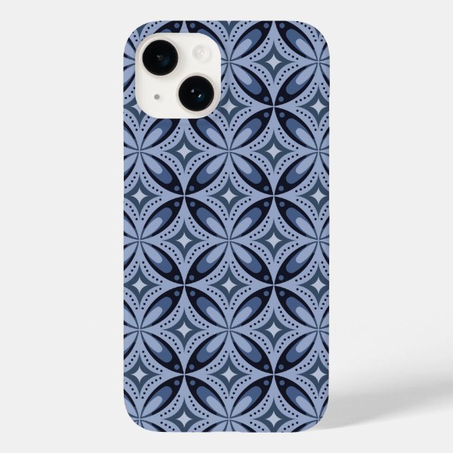 Blue Geometric Pattern Retro Style (Verso)