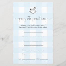 Blue Gingham Rocking Horse Adivinha O Jogo Da Mess