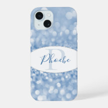 Blue Glitter Personalize o caso da Galáxia Samsung