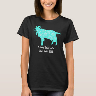 Blue Goat Baby aqui 2015, Camiseta de Maternidade 