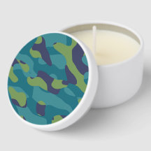 Blue Green and Teal Camo Abstract
