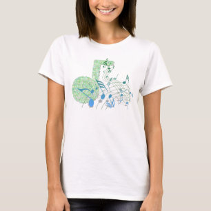 Blue & Green Music Notes Bella Fllowe Circle Top