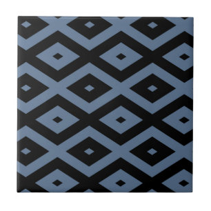 Blue grey and black diamond pattern