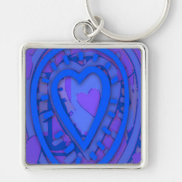 Blue Heart Harmony 1 Chaveiro