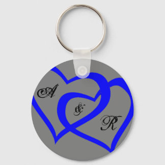 Blue Hearts chaveiro