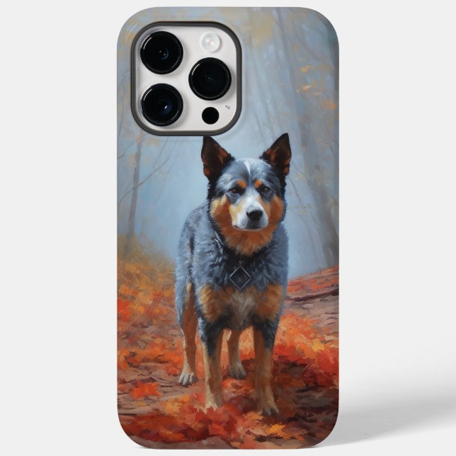 Blue Heeler no Outono Folhas Caídas Inspiram (Verso)