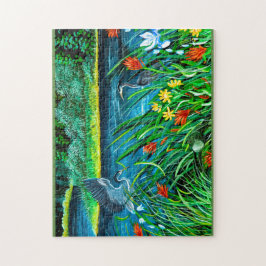 Blue Heron @Todd Lake Quebra-cabeça