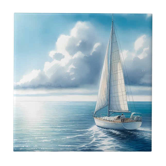 Blue Horizon Solitary Sailboat (Frente)