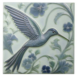 Blue & hort alivio Art Nouveau Hummingbird R