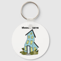 Blue House Keys Chaveiro