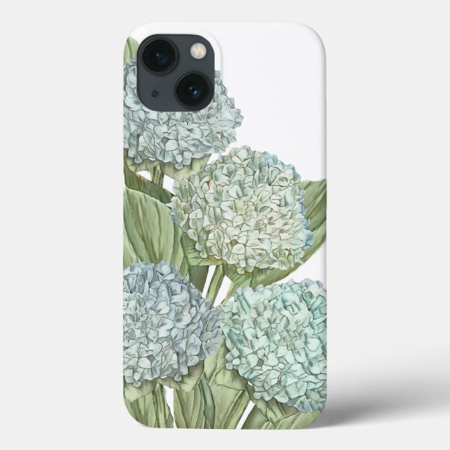 Blue Hydrangea iPhone Wallet Case (Verso)