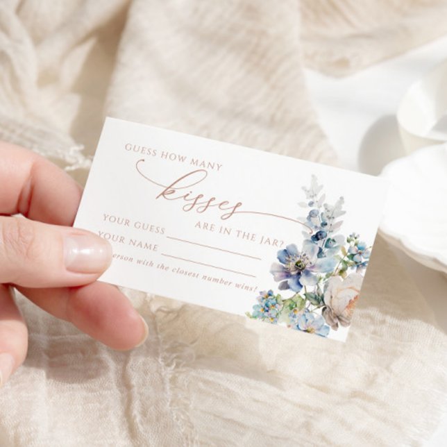 Blue Hydrangea Quantos Kisses Cartão de Jogo de Ch (Criador carregado)