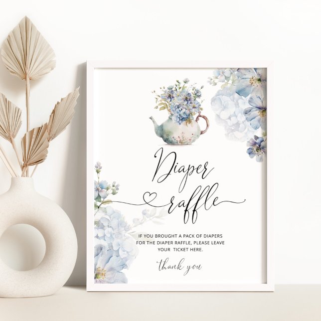 Blue Hydrangeas elegante Poster de riachas de fral (Criador carregado)