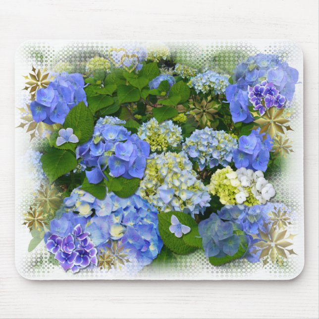 BLUE HYDRANGEAS~ Mousepad (Frente)