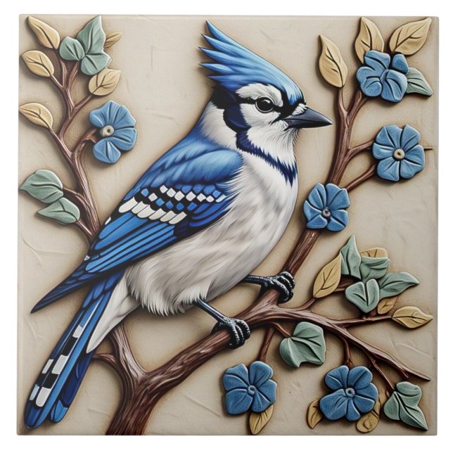 Blue Jay - Artesanato De Arte E Cerâmica (Frente)