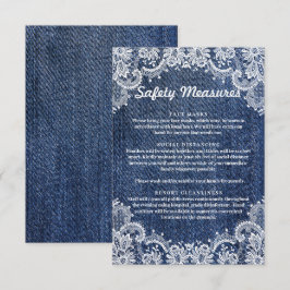 Blue Jean Denim E Gabinete De Medidas De Segurança