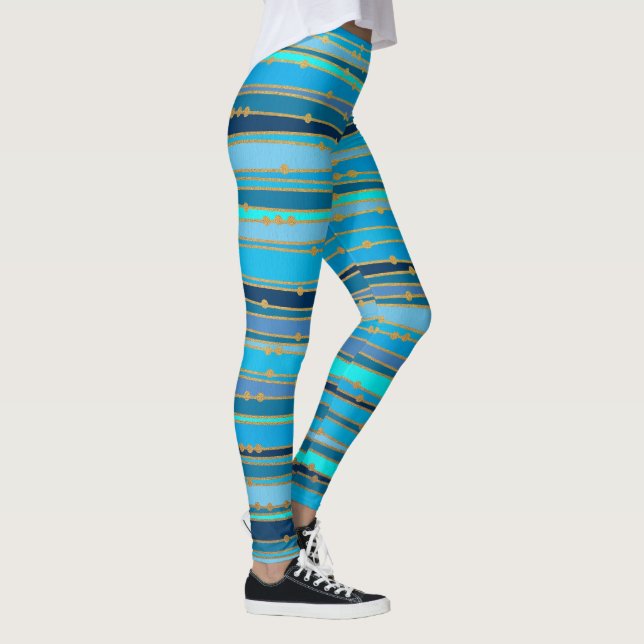 Blue Lagoon Zen | Leggings de Workout Personalizad (Direita)
