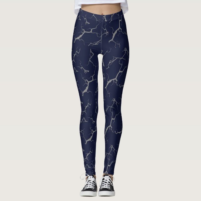 blue leggings with tie-dye design (Frente)